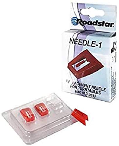 Roadstar NEEDLE-1 Nadel Ersatz für Plattenspieler 3er Set (Diamant-Spitze)