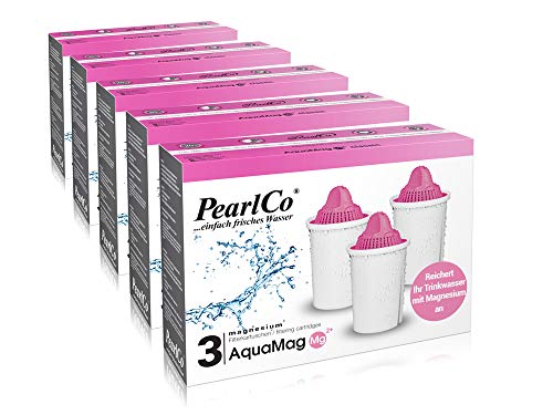 PearlCo - AquaMag classic Pack 15 Filterkartuschen mit Magnesium - passt in Brita Classic