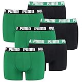 PUMA 6 er Pack Boxer Boxershorts Men Herren Unterhose Pant Unterwäsche, Farbe:035 - Amazon Green, Bekleidungsgröße:XL