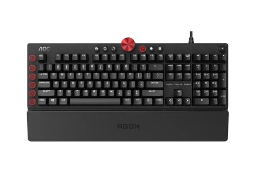 AGON AKG700 Gaming Tastatur - Italienisches Layout - Cherry MX Red Switches - Anti-Ghosting - AOC G-Tools-Software - N-Key-Rollover
