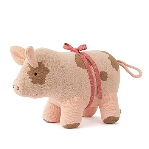 OYOY Stofftier, Kuscheltier Schwein - Sofie The Christmas Pig - Schweinchen rosa - Baumwolle - L44 x H32 x D19 cm