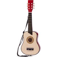 New Classic Toys - 10304 - Musikinstrument - Spielzeug Holzgitarre - Deluxe - Naturell