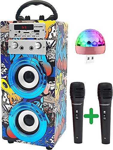 DYNASONIC (3. Generation Modell 2021 Karaoke-Set mit Mikrofon, originelle Geschenke für Jungen und Mädchen, Spielzeug, Modell 16)