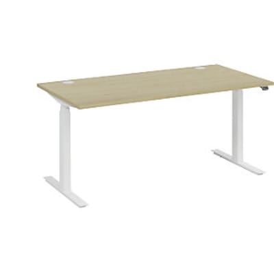 kaiserkraft | Schreibtisch Bottom-UP White | BxT 1600 x 900 mm | Akazie-Dekor