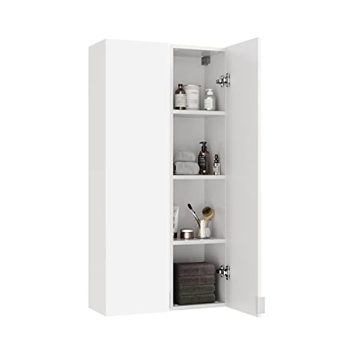 PLATAN ROOM Badezimmerschrank Hängeschrank 60 cm 90 cm 120 cm 150 cm Badmöbel-Set Badschrank mit Soft-Close Wandschrank in Hochglanz oder Matt Weiß (Weiß Matt/Weiß Matt, 120 x 60 x 25)