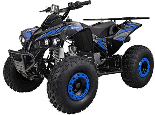 Actionbikes Motors Kinder Midiquad ATV S-10 125 cc - E-Start - Scheibenbremse hinten - Trommelbremsen vorne - Luftreifen (Blau)