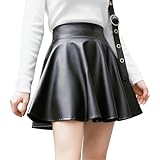 JIEZM Rock Damen Mehrzweck -elastizier Mini Kurzrock Frauen Röcke Hohe Taille Für Skaterarbeit-schwarz-l
