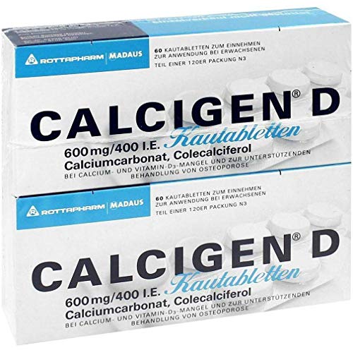 Calcigen D 600 mg Pro 400 I.E. 120 Kautabletten