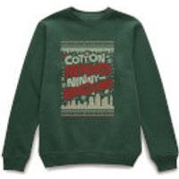 Elf Cotton-Headed-Ninny-Muggins Knit Weihnachtspullover - Dunkelgrün - XXL