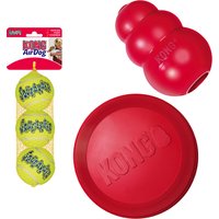KONG Sparset: Frisbee, KONG Classic, Tennisbälle - Large (Frisbee, Classic L, Tennisbälle L 2er Pack)