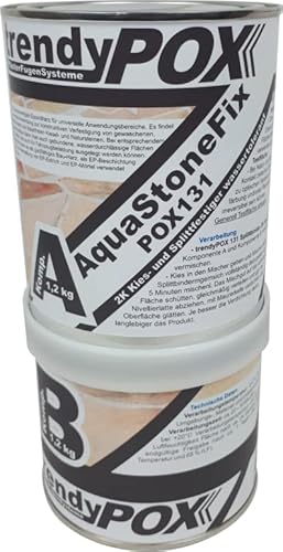 AquaStoneFix trendyPOX-131 2K Kies- und Splittfestiger mit hoher UV-Resistenz - 1,2 kg