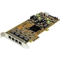 StarTech.com 4 Port Gigabit PoE PCIe Network Card - PSE PCI Express NIC - Netzwerkadapter - PCI Express x4 - Gigabit Ethernet x 4 (ST4000PEXPSE) - Sonderposten