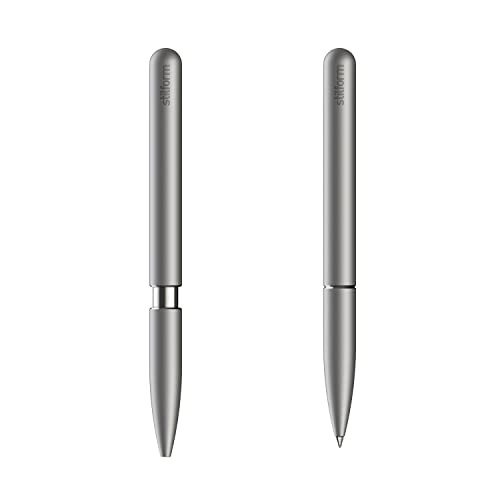 stilform 200035 Kugelschreiber – patentierter Ballpoint Pen, verschiebbare Kappe mit Magnet – Titan DLC