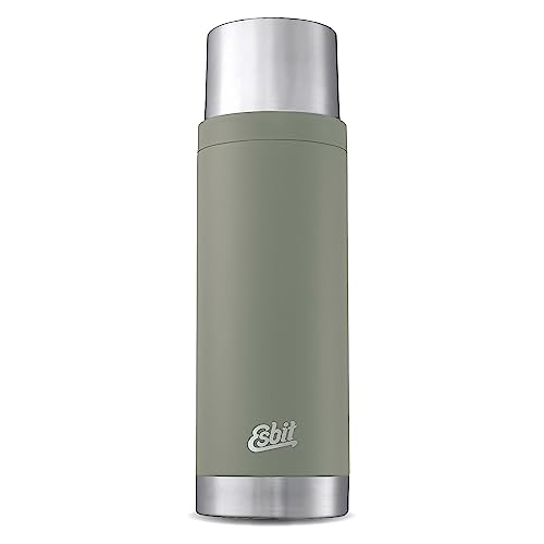 Esbit Isolierflasche Sculptor, Edelstahl, BPA-Frei, Schwarz, Stone Grey & mehr, 500ml, 750ml & 1 Liter, Thermosflasche für heiße und kalte Getränke, für Kaffee & Tee