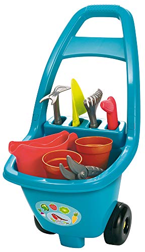 Ecoiffier Fabriqué en France 4479 – Gartenwagen und Werkzeuge – Gartenwerkzeug für Kinder – ab 18 Monaten, blau