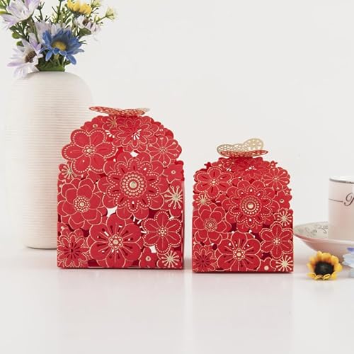 30/50/100PCS Blume Schmetterling Candy Box Schokolade Verpackung Hochzeit Geschenk Für Gäste Geburtstag Party Gefälligkeiten Dekor liefert