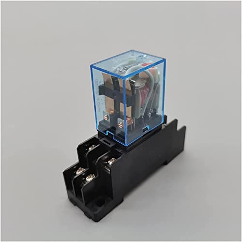 Relais 1 Stück Ly2nj Hh62p Miniatur-elektromagnetisches Relais 10 A 8-polige Spule DPDT, Hhc68a-2z mit Sockelsockel DC12V, 24V AC220V mit Sockel (Color : Ac220, Size : A set)