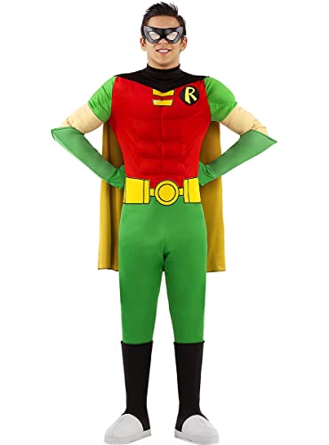 Funidelia | Robin Kostüm - Teen Titans für Herren ▶ Boy Wonder, Superhelden, DC Comics - Kostüme für Erwachsene & Verkleidung für Partys, Karneval & Halloween - Größe S - Grün