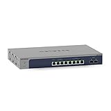 NETGEAR MS510TXM 10 Port 10gb Switch | Multi-Gigabit LAN Switch Smart (8x Multi-Gig-Ports, 2x 10G-SFP+, Insight Cloud Management, Desktop oder 19 Zoll Rack-Montage, ProSAFE Lifetime-Garantie)