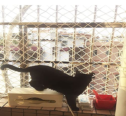 BASHI Einfache Installation Katzensicherheitsnetz, Langlebiges Haustierschutznetz mit Befestigung, Balkonfenster Schutznetz für Hund/Katze, Treppe Anti-Fall Maschenzaun