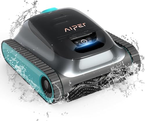 AIPER Akku-Poolroboter, Wandkletter-Poolroboter-Staubsauger, WavePath Navigation 2.0 mit regelmäßiger Reinigung, hält 150 Minuten für in den Boden eingelassene Pools bis zu 150㎡