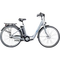 Zündapp Green 2.7 28 Zoll E-Bike E Cityrad Damenrad Pedelec Elektrofahrrad Damen Fahrrad 700c (grau, 48 cm)