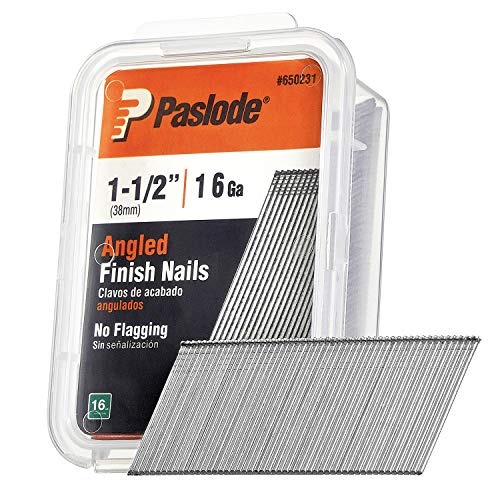 Paslode, Finishing-Nagel, 650231, 20 Grad abgewinkelt, verzinkt, 16 Gauge, 2.000 pro Box, 3,8 cm