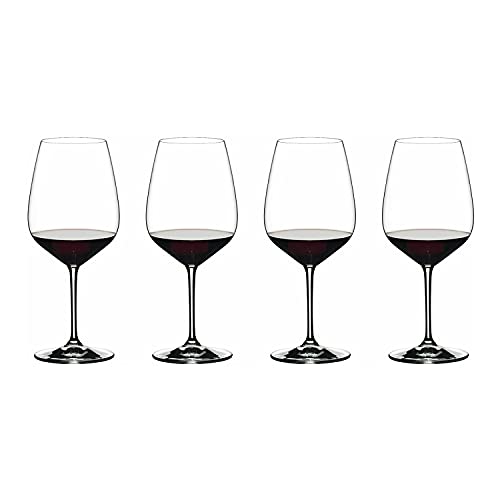 Riedel Exklusive Vinum Extreme Set Von 4 Weingläser, Rot Wein, ideal für Cabernet, Bourdeaux
