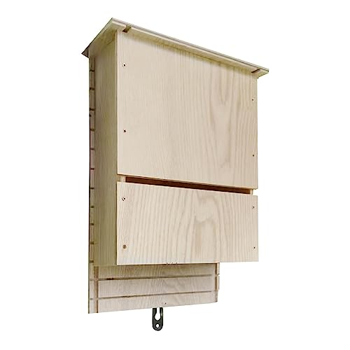 Fledermaushaus aus Holz - Fledermaus-Habitatbox aus Holz für den Außenbereich,Wiederverwendbare Fledermausbox, Holzdekoration für den Winterschlaf, Fledermausnest aus Holz für den Garten, Cady-de