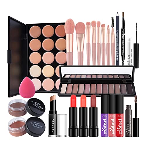 Luckxing Vollgesichts-Make-up-Kits, 24-teiliges Make-up-Pinsel-Set, Professionelle Make-up- für Anfänger, Profis, Make-up-Liebhaber oder Make-up-Shops