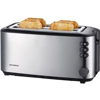 SEVERIN 4-Scheiben-Toaster AT 2509, Edelstahl / schwarz