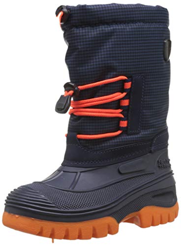 CMP Unisex-Erwachsene Ahto Schneestiefel, Blau (B.Blue-Orange Fluo 18nd), 35 EU