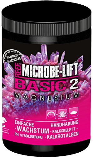 MICROBE-LIFT BASIC 2 - Magnesium - (Qualitäts-Magnesiumzusatz für jedes Meerwasser Aquarium, Pulverform, auch verwenbar für die Balling-Methode, Korallen Versorgung) 2000 g.