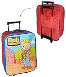 großer Trolley Bob der Baumeister - Samt Plüsch - für Kinder - Trolly Kindertrolley / Kindertrolly - Kindertrolly Plüsch Reiseset - für Jungen - Reise Flu..