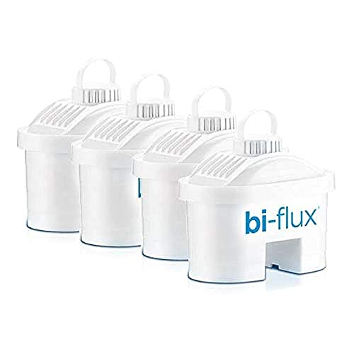 Laica, 4er Pack Bi-Flux Filter (3+1) Filterkartusche für die Wasseraufbereitung (Versorgung für 4 Monate)