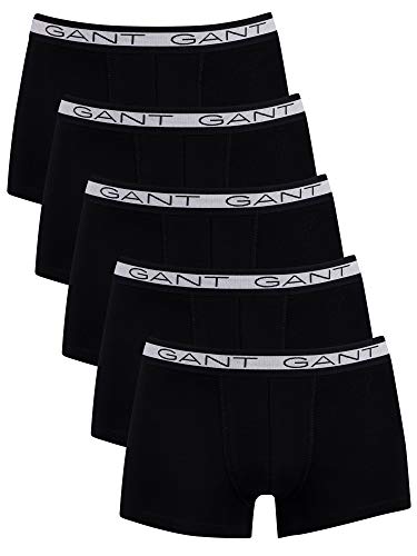 GANT Herren Basic Trunk 5-Pack Boxershorts, Black, XL