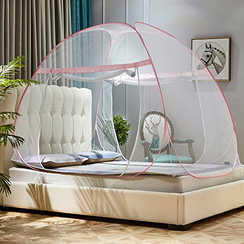 Moskitonetz Zelt Bett Baldachin Pop Up Faltbare doppelte Tür anti Mosquito Bites für Innen Außenbereich