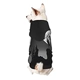 Froon Wolf Night Moon Haustierbekleidung – Kapuzen-Sweatshirt für kleine Haustiere, bezaubernde und warme Haustierkleidung, für Ihr Haustier
