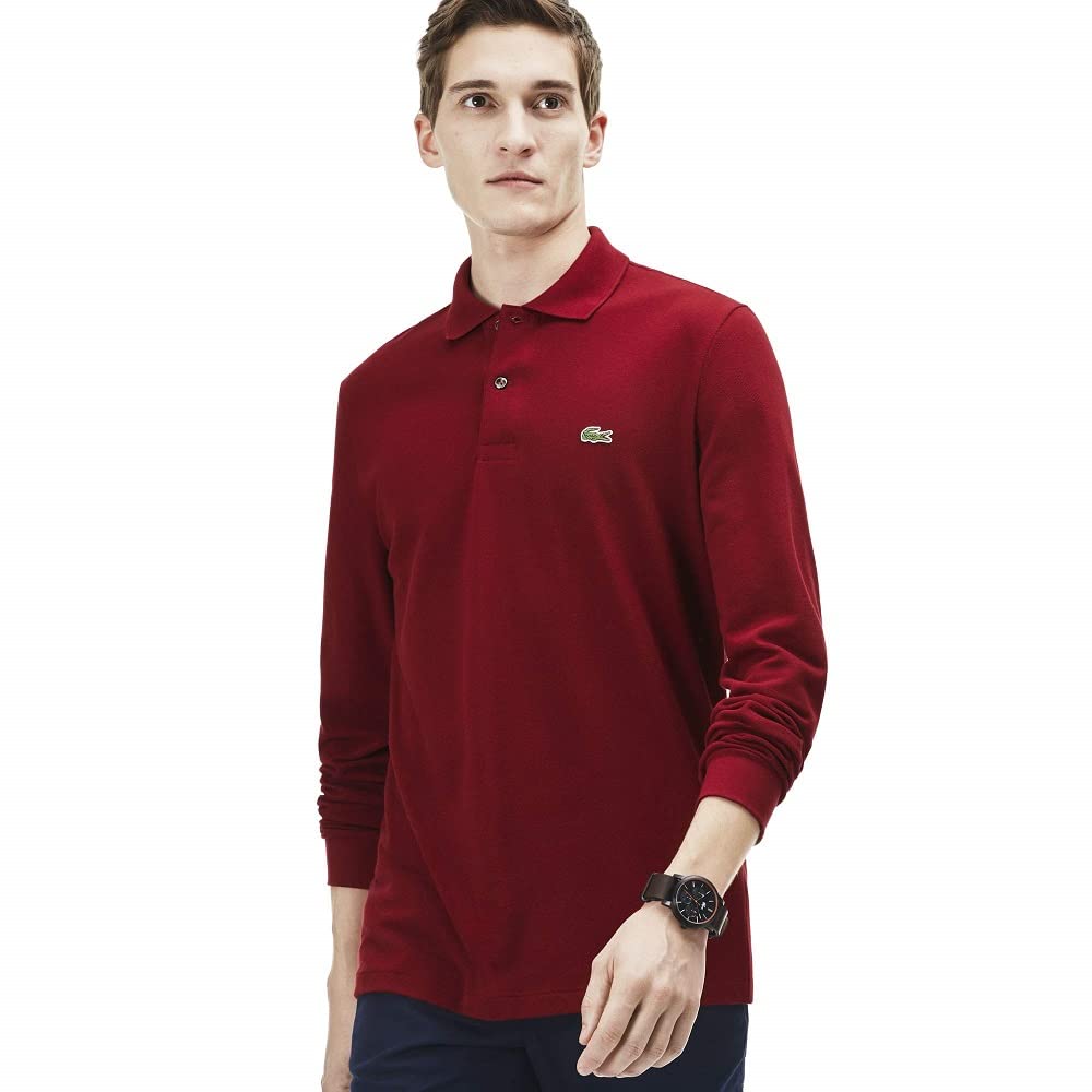Lacoste Herren Poloshirt, Rot (Bordeaux), L (Herstellergröße: 5)