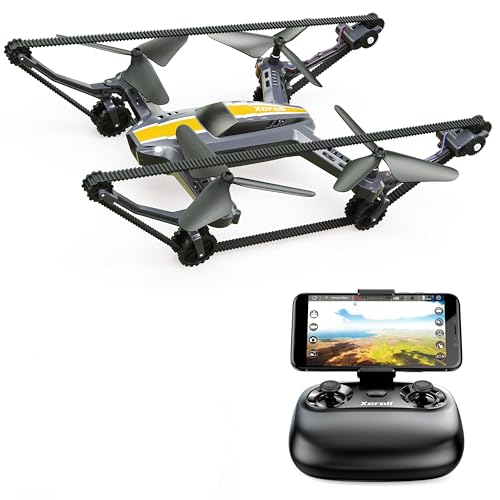 X-TANKCOPTER Hybrid Quadcopter - Panzer - Drohne, HD-Kamera, Smartphone-App, VR-Brille FPV, 2.4 GHz, Kinderspielzeug, Fernsteuerung