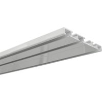 Gardinia Aluminium-Vorhangschiene 3-läufig, weiss, 200 cm