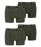 PUMA Herren Boxershorts Unterhosen 100004386 4er Pack, Wäschegröße:S, Artikel:-038 Green Melange
