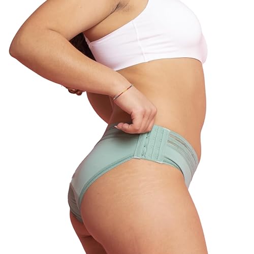 Beppy Panties SIREN (Lila/Türkis) 2 Menstruations-Slips - Periodenslips, mit Clips verstellbar, seitlich öffnen - für mehr Freiheit und Komfort während der Periode (S)