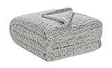 La Vida Kuscheldecke Coral Fleece in Grau, 150x200cm, gesäumte XL-Wohndecke für Couch & Sofa, warm, weich & kuschelig, 100% Polyester, Öko-Tex Standard 100