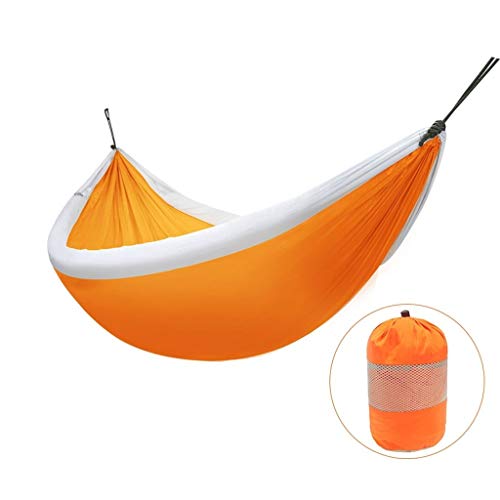 Einstellbarer Schwung Einzelner doppelter Fallschirmtuch-Schaukelkorb für drinnen und draußen mit einem Gewicht von 200 kg Klappschaukel (Color : Yellow)