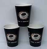 Ol-Gastro-Bedarf 1000 Coffee to GO Becher Schwarz 300 ml Pappbecher Coffeebecher