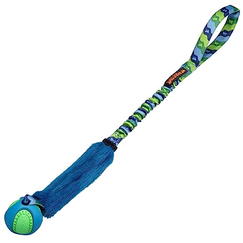 Tug-E-Nuff – Fauxtastic PowerBall Bungee | Langlebiges Bungee-Zerrspielzeug für Hunde | Ideal für interaktives Hundetraining und Hunde jeden Alters | aus strapazierfähigem Kunstfell | 63 cm lang