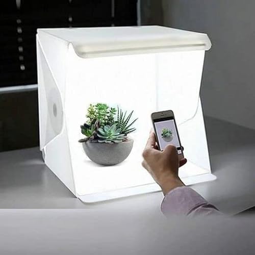 Professionelles LED Fotostudio Faltbare Foto Box Studio Fotozelt mit LED Mini Lichtzelt Lichtbox Photobox Minikasten beleuchtet