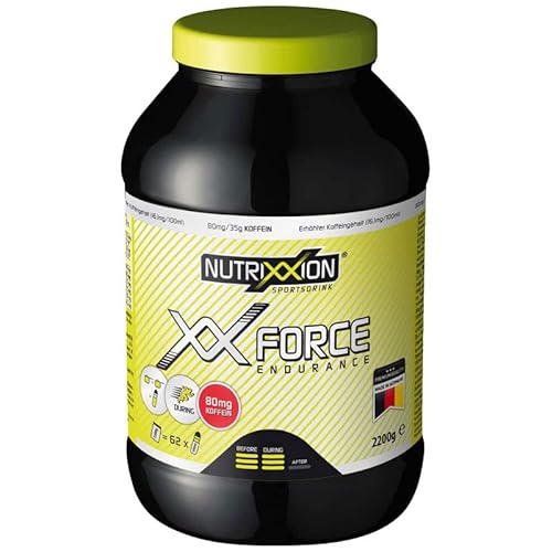 NUTRIXXION® | High Energy Drink Endurance, Energie Drink für Sportler, BCAA Energy Drink, XX Force, 80mg Koffein | 2200g