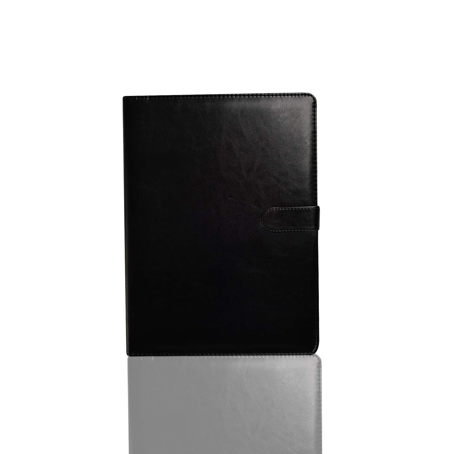 A4 Portfolio-Hülle, Executive Business Dokumenten-Organizer mit Klemmbrett und Block, Kartenhalter für Schule, Büro, Konferenz (schwarz)